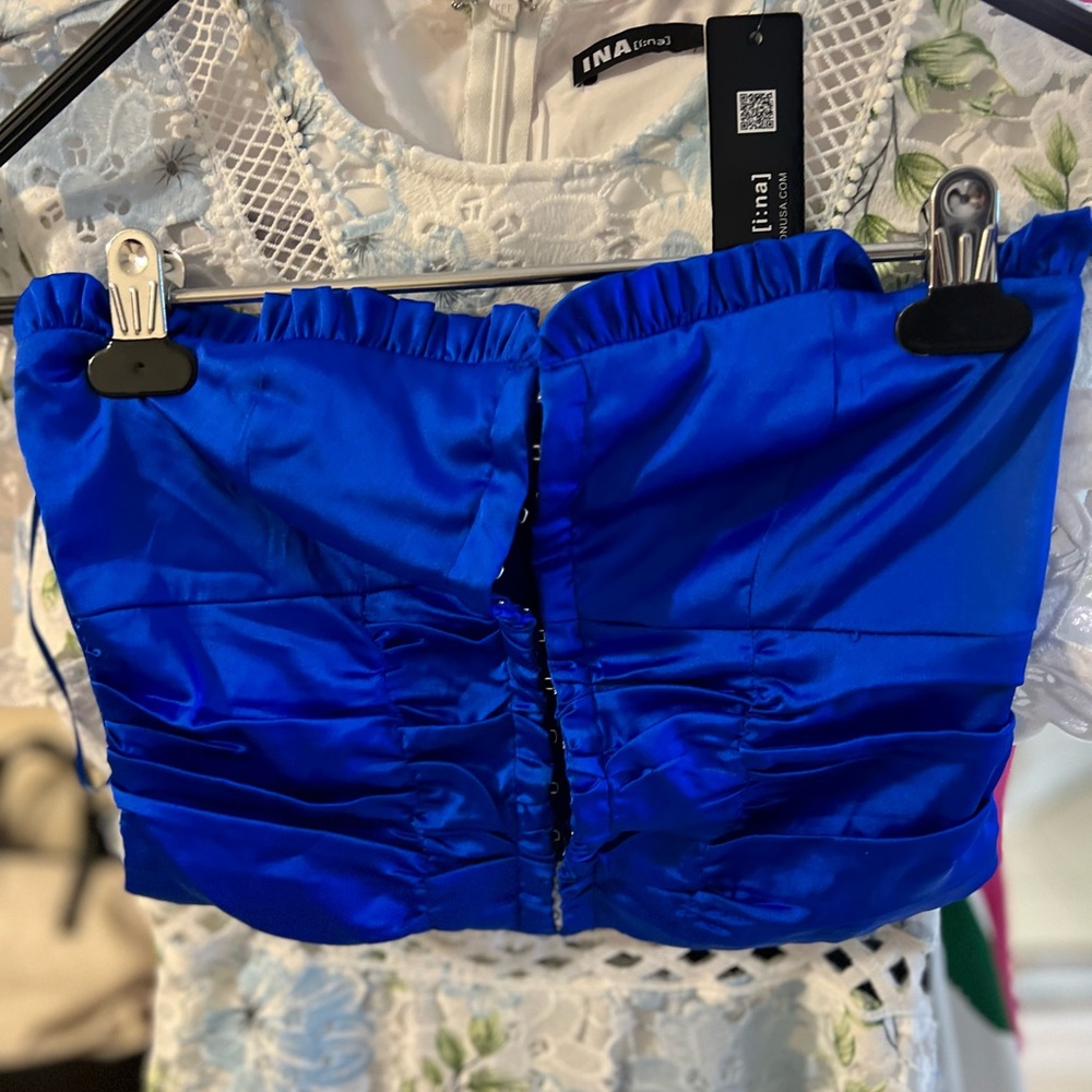 Electric blue crop top